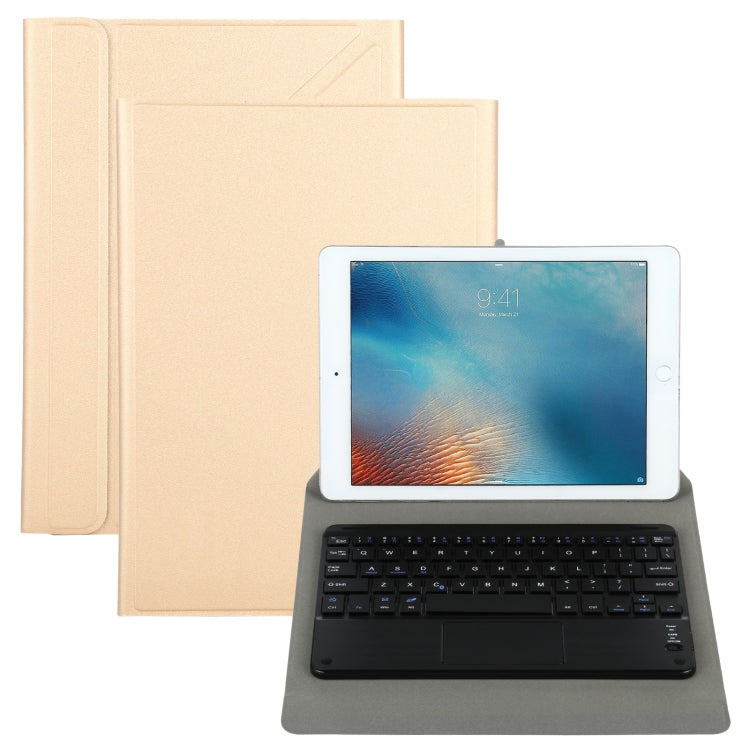 Universal Detachable Bluetooth Keyboard + Leather Tablet Case with Touchpad for iPad 9-10 inch, Specification:Black Keyboard(Gold) - Universal by PMC Jewellery | Online Shopping South Africa | PMC Jewellery