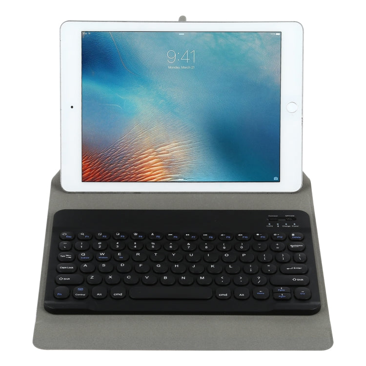 Universal Round Keys Detachable Bluetooth Keyboard + Leather Tablet Case without Touchpad for iPad 9-10 inch, Specification:Black Keyboard(Gold) - Universal by PMC Jewellery | Online Shopping South Africa | PMC Jewellery