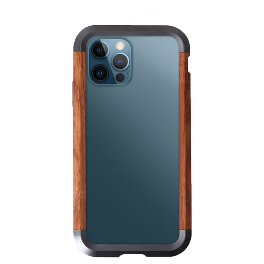 For iPhone 12 Pro Max R-JUST Metal + Wood Frame Protective Case - iPhone 12 Pro Max Cases by R-JUST | Online Shopping South Africa | PMC Jewellery | Buy Now Pay Later Mobicred