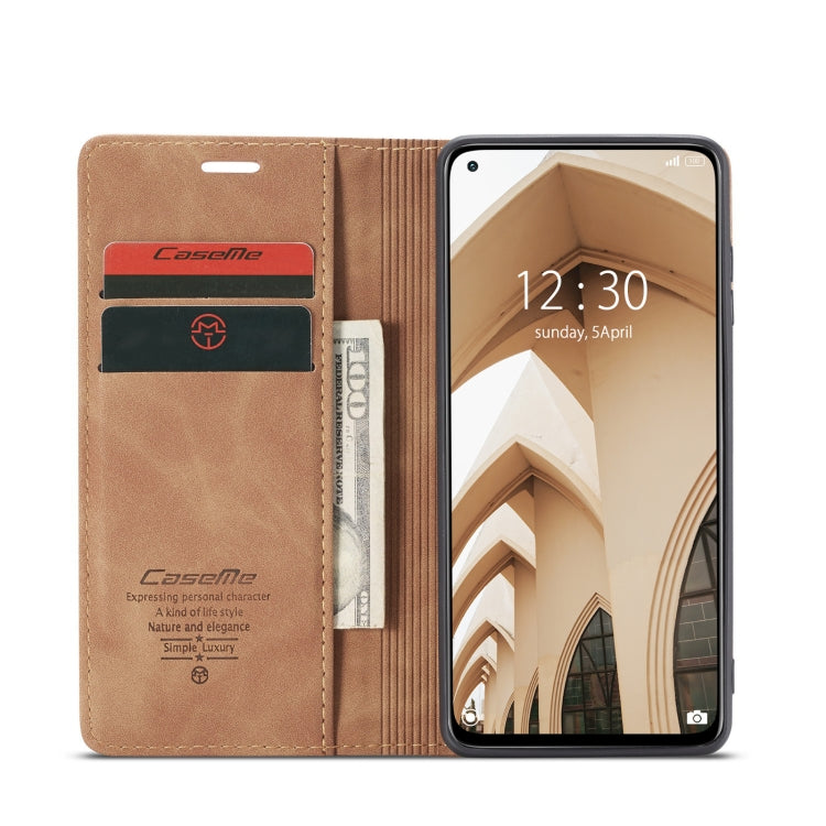 For Xiaomi Mi 10T Lite 5G CaseMe-013 Multifunctional Retro Frosted Horizontal Flip Leather Case with Card Slot & Holder & Wallet(Brown) - Xiaomi Cases by CaseMe | Online Shopping South Africa | PMC Jewellery | Buy Now Pay Later Mobicred