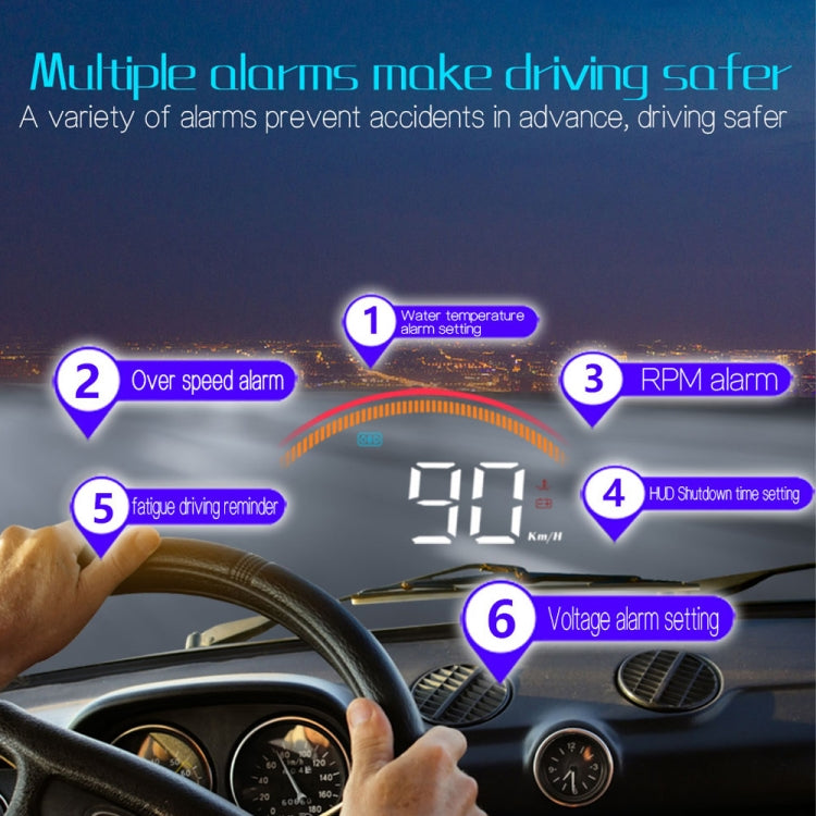 M11 Car OBD2 + GPS Mode Head-up Display HUD Overspeed / Speed / Water Temperature Alarm - Head Up Display System by PMC TechLife | Online Shopping South Africa | PMC TechLife | Buy Now Pay Later Mobicred