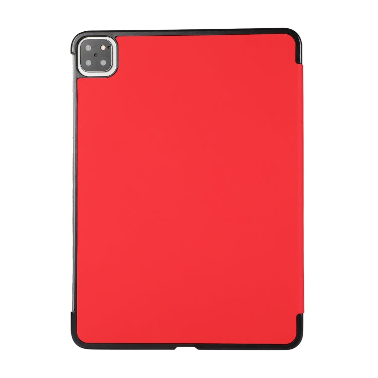 3-folding Skin Texture Horizontal Flip TPU + PU Leather Case with Holder For iPad Air 11 2024 / 2022 / 2020 10.9 (Red) - iPad Air (2022) / (2020) 10.9 Cases by PMC Jewellery | Online Shopping South Africa | PMC Jewellery | Buy Now Pay Later Mobicred