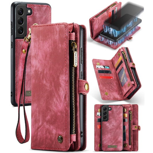 For Samsung Galaxy S21 5G CaseMe-008 Detachable Multifunctional Flip Leather Phone Case(Red) - Galaxy S21 5G Cases by CaseMe | Online Shopping South Africa | PMC Jewellery | Buy Now Pay Later Mobicred