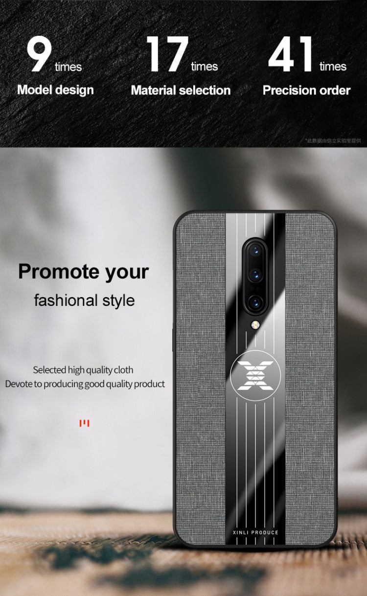 For OnePlus 6 XINLI Stitching Cloth Texture Shockproof TPU Protective Case(Blue) - OnePlus Cases by XINLI | Online Shopping South Africa | PMC TechLife | Buy Now Pay Later Mobicred