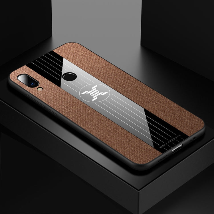 For Meizu Note 9 XINLI Stitching Cloth Texture Shockproof TPU Protective Case(Brown) - Meizu by XINLI | Online Shopping South Africa | PMC Jewellery | Buy Now Pay Later Mobicred