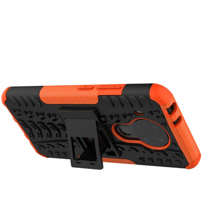 For Nokia 3.4 / 5.4 Tire Texture Shockproof TPU+PC Protective Case with Holder(Orange) - Nokia Cases by PMC Jewellery | Online Shopping South Africa | PMC Jewellery