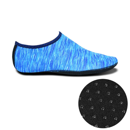 Non-slip Plastic Grain Texture Thick Cloth Sole Printing Diving Shoes and Socks, One Pair(Blue Lines) - Swimming Fins & Diving Shoes by PMC Jewellery | Online Shopping South Africa | PMC Jewellery | Buy Now Pay Later Mobicred