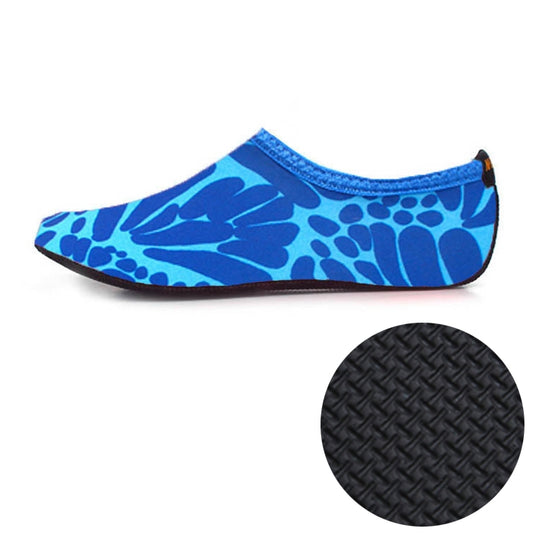 3mm Non-slip Rubber Embossing Texture Sole Figured Diving Shoes and Socks, One Pair, Size:S (Blue) - Swimming Fins & Diving Shoes by PMC Jewellery | Online Shopping South Africa | PMC Jewellery | Buy Now Pay Later Mobicred