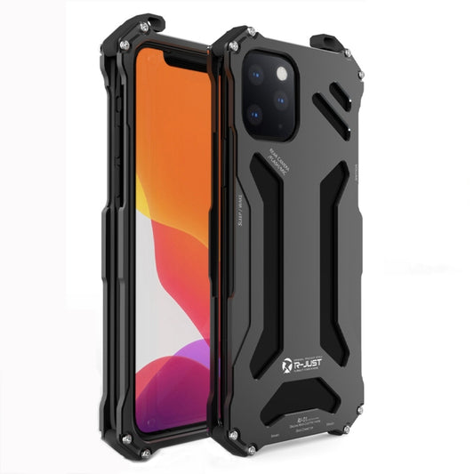 For iPhone 11 Pro R-JUST Shockproof Dustproof Armor Metal Protective Case(Black) - iPhone 11 Pro Cases by R-JUST | Online Shopping South Africa | PMC Jewellery | Buy Now Pay Later Mobicred