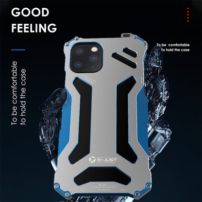 For iPhone 11 Pro R-JUST Shockproof Dustproof Armor Metal Protective Case(Blue) - iPhone 11 Pro Cases by R-JUST | Online Shopping South Africa | PMC Jewellery