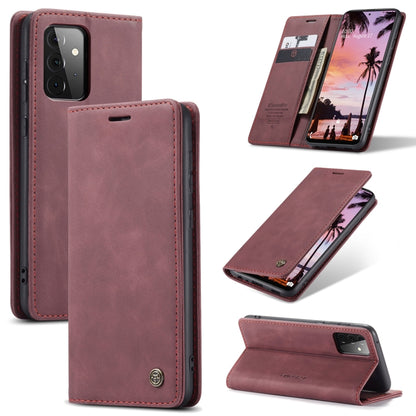 For Samsung Galaxy A72 5G / 4G CaseMe 013 Multifunctional Horizontal Flip Leather Case with Holder & Card Slot & Wallet(Wine Red) - Galaxy Phone Cases by CaseMe | Online Shopping South Africa | PMC Jewellery | Buy Now Pay Later Mobicred