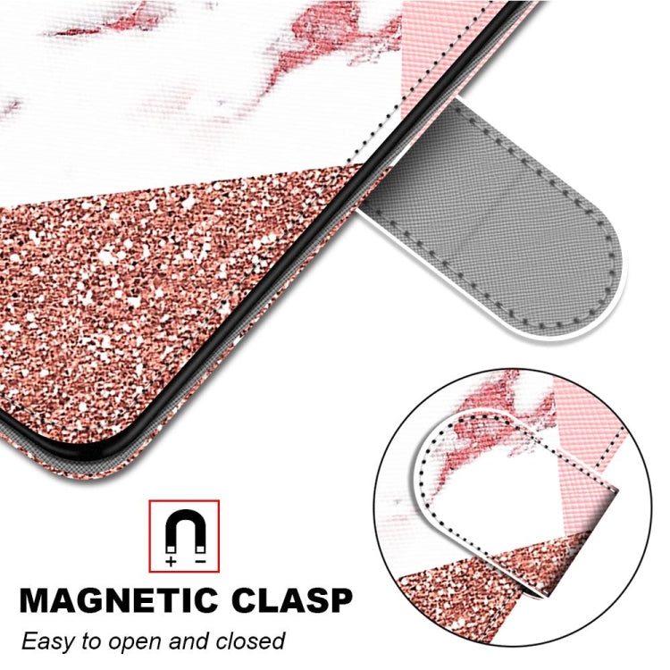 For Samsung Galaxy A52 5G Coloured Drawing Cross Texture Horizontal Flip PU Leather Case with Holder & Card Slots & Wallet & Lanyard(Pink Stone Texture) - Galaxy Phone Cases by PMC Jewellery | Online Shopping South Africa | PMC Jewellery