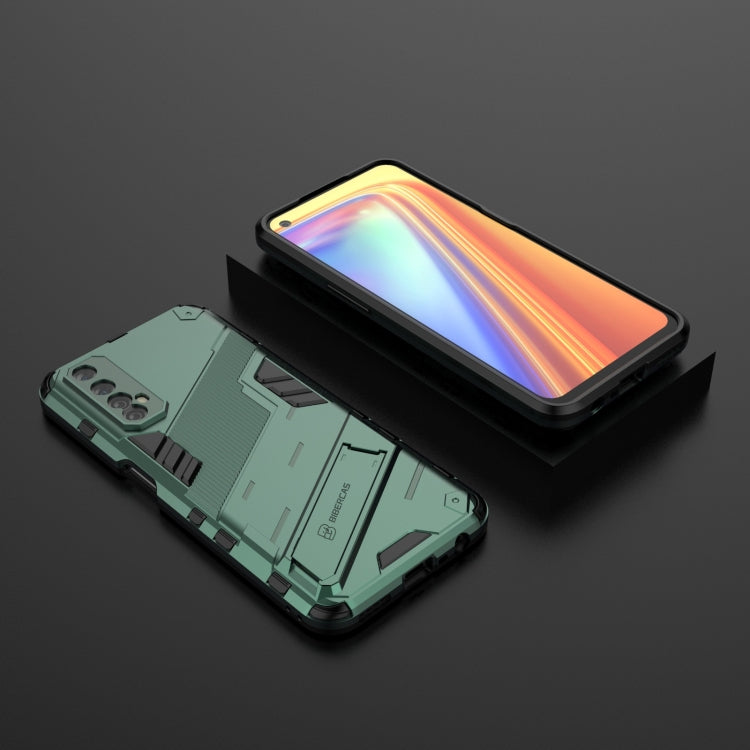 For OPPO Realme 7 Punk Armor 2 in 1 PC + TPU Shockproof Case with Invisible Holder(Green) - Realme Cases by PMC TechLife | Online Shopping South Africa | PMC TechLife | Buy Now Pay Later Mobicred