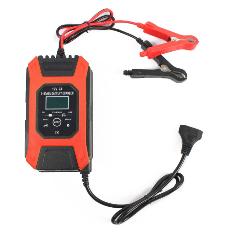 FOXSUR Car / Motorcycle Repair Charger 12V 7A 7-stage + Multi-battery Mode Lead-acid Battery Charger, Plug Type:US Plug(Red) - Battery Charger by FOXSUR | Online Shopping South Africa | PMC Jewellery | Buy Now Pay Later Mobicred