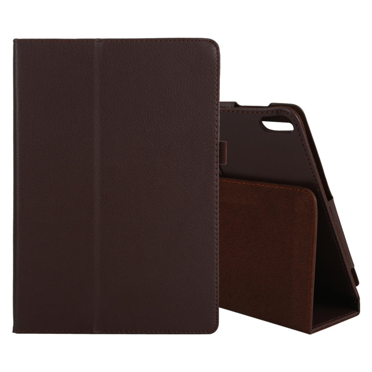 For Lenovo Tab 4 10 Plus (TB-X704) / Tab 4 10 (TB-X304) Litchi Texture Solid Color Horizontal Flip Leather Case with Holder & Pen Slot(Brown) - Lenovo by PMC Jewellery | Online Shopping South Africa | PMC Jewellery | Buy Now Pay Later Mobicred