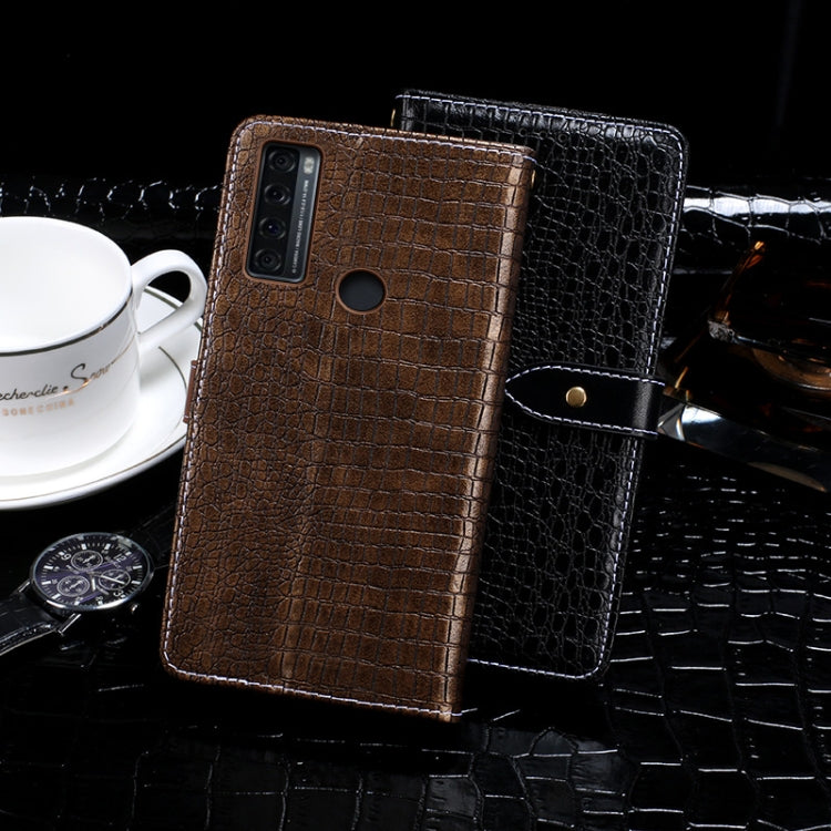 For TCL 20 SE idewei Crocodile Texture Horizontal Flip Leather Case with Holder & Card Slots & Wallet(Dark Blue) - free shipping - PMC Jewellery - Order now!