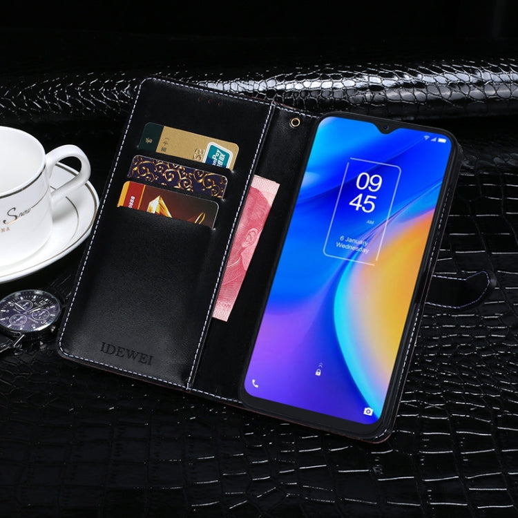 For TCL 20 SE idewei Crocodile Texture Horizontal Flip Leather Case with Holder & Card Slots & Wallet(Dark Blue) - free shipping - PMC Jewellery - Order now!