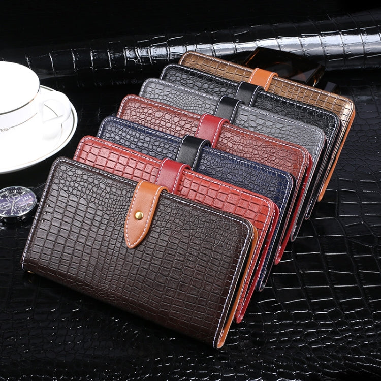 For TCL 20 SE idewei Crocodile Texture Horizontal Flip Leather Case with Holder & Card Slots & Wallet(Dark Blue) - free shipping - PMC Jewellery - Order now!