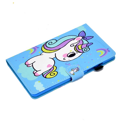 Painted Pattern TPU Horizontal Flip Leather Protective Case For Samsung Galaxy Tab A 8.0 (2019)(Rainbow Unicorn) - Other Galaxy Tab PC by PMC Jewellery | Online Shopping South Africa | PMC Jewellery