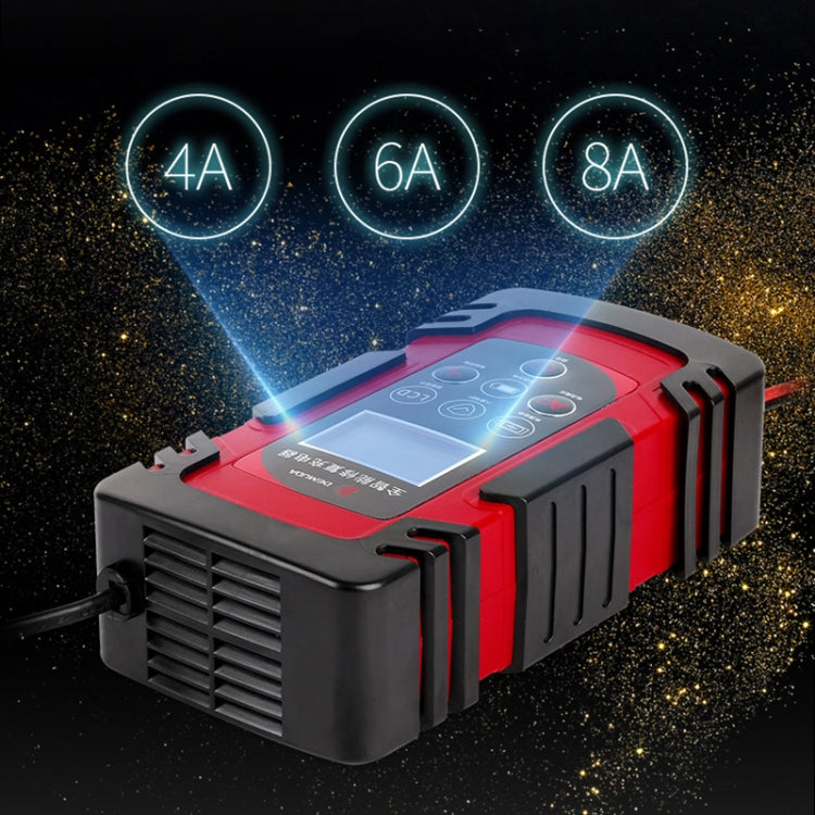 DEMUDA DC-80 Car Battery Charger 12V/24V Intelligent Pulse Repair Type Lead-acid Battery, Plug Type:JP Plug(Red) - Battery Charger by PMC Jewellery | Online Shopping South Africa | PMC Jewellery | Buy Now Pay Later Mobicred