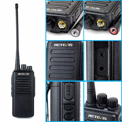 RETEVIS RT1 10W UHF 400-520MHz 16CH Handheld Walkie Talkie, EU Plug - Handheld Walkie Talkie by RETEVIS | Online Shopping South Africa | PMC Jewellery | Buy Now Pay Later Mobicred