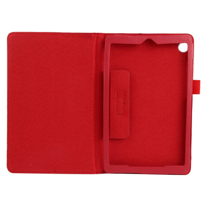 For Lenovo Tab M7 Litchi Texture Solid Color Horizontal Flip Leather Case with Holder & Pen Slot(Red) - Lenovo by PMC Jewellery | Online Shopping South Africa | PMC Jewellery