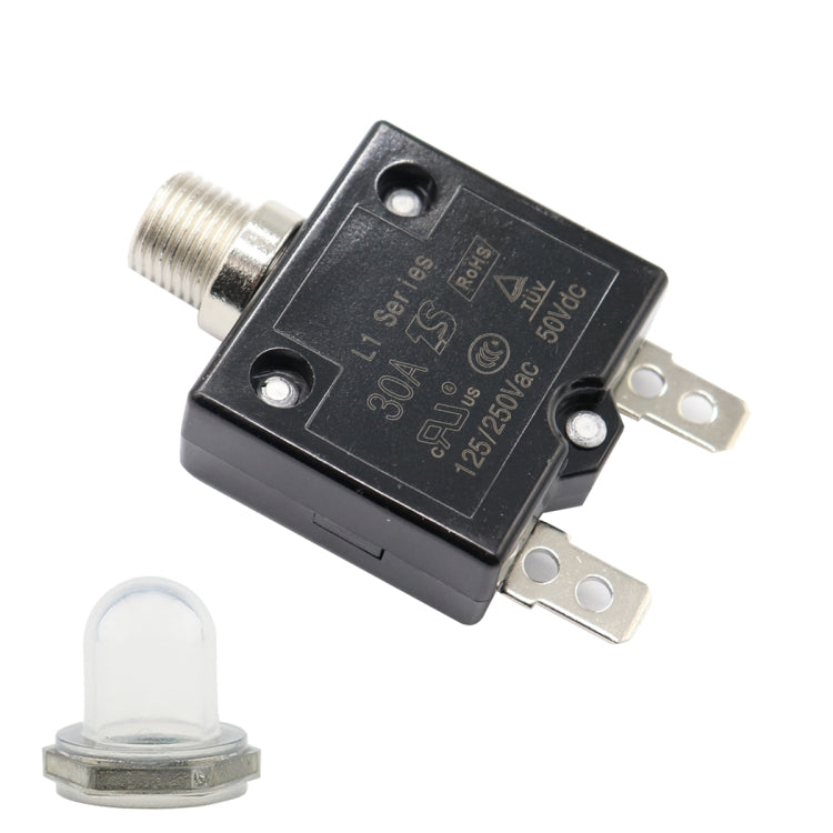 L2 Series 50V Car Overload Protector Manual Reset DC Circuit Breaker with Water-resistant Cover, Current:30A - Fuse by PMC TechLife | Online Shopping South Africa | PMC TechLife | Buy Now Pay Later Mobicred