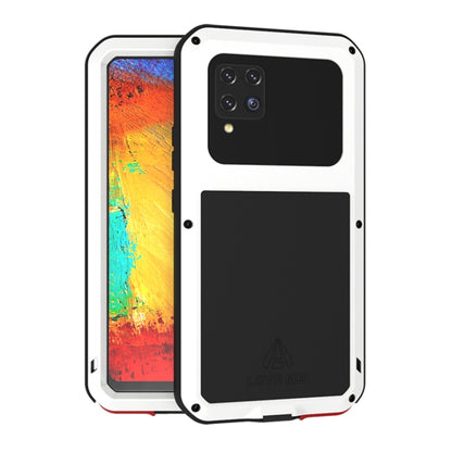 For Samsung Galaxy A42 LOVE MEI Metal Shockproof Waterproof Dustproof Protective Case with Glass(White) - Galaxy Phone Cases by LOVE MEI | Online Shopping South Africa | PMC Jewellery