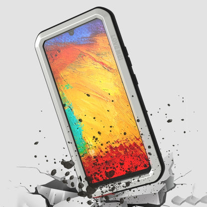 For Samsung Galaxy A42 LOVE MEI Metal Shockproof Waterproof Dustproof Protective Case with Glass(White) - Galaxy Phone Cases by LOVE MEI | Online Shopping South Africa | PMC Jewellery