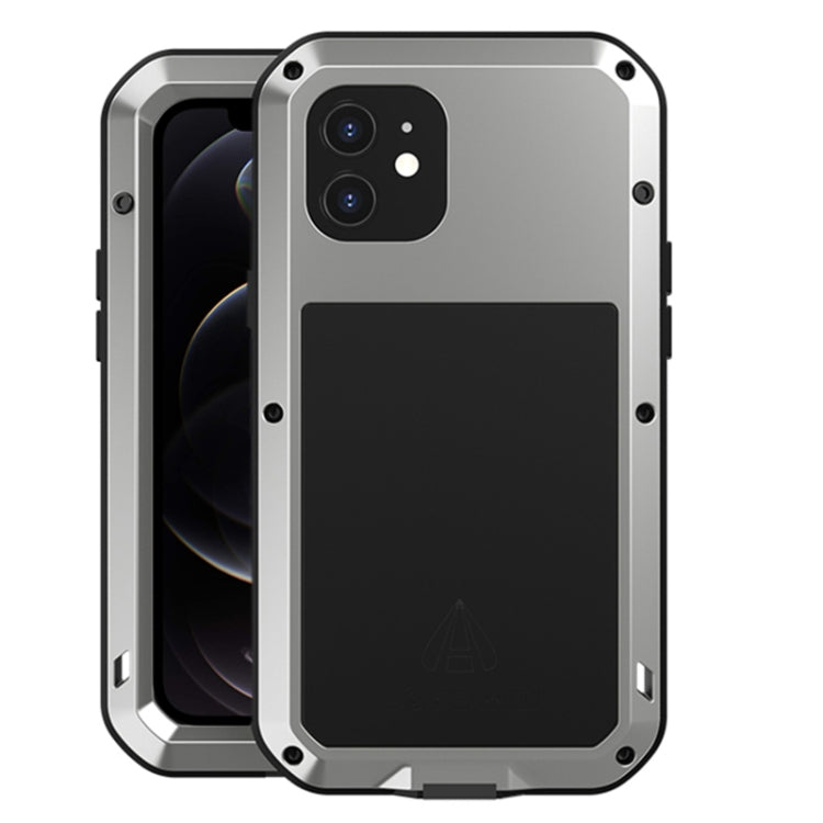 For iPhone 12 LOVE MEI Metal Shockproof Life Waterproof Dustproof Protective Case(Silver) - iPhone 12 / 12 Pro Cases by LOVE MEI | Online Shopping South Africa | PMC Jewellery