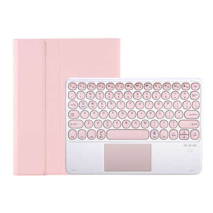 YT098B-A Detachable Candy Color Skin Feel Texture Round Keycap Bluetooth Keyboard Leather Case with Touch Control For  iPad Air 4 10.9 2020 / Air 5 10.9 2022 (Pink) - For iPad Air by PMC Jewellery | Online Shopping South Africa | PMC Jewellery