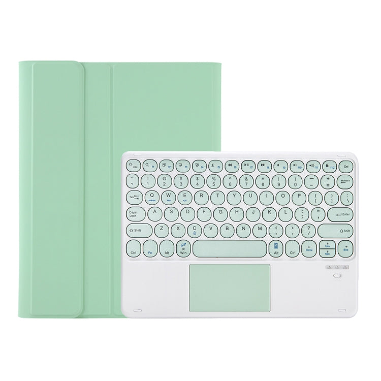 YT07B-A Detachable Candy Color Skin Feel Texture Round Keycap Bluetooth Keyboard Leather Case with Touch Control For iPad 9.7 inch 2018 & 2017 / Pro 9.7 inch / Air 2 / Air(Light Green) - Universal by PMC Jewellery | Online Shopping South Africa | PMC Jewellery