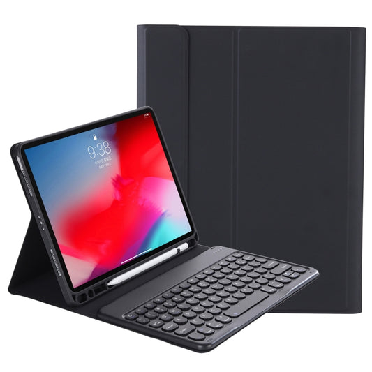 YT098B Detachable Candy Color Skin Feel Texture Round Keycap Bluetooth Keyboard Leather Case For iPad Air 4 10.9 2020 / Air 5 10.9 2022 (Black) - For iPad Air by PMC Jewellery | Online Shopping South Africa | PMC Jewellery