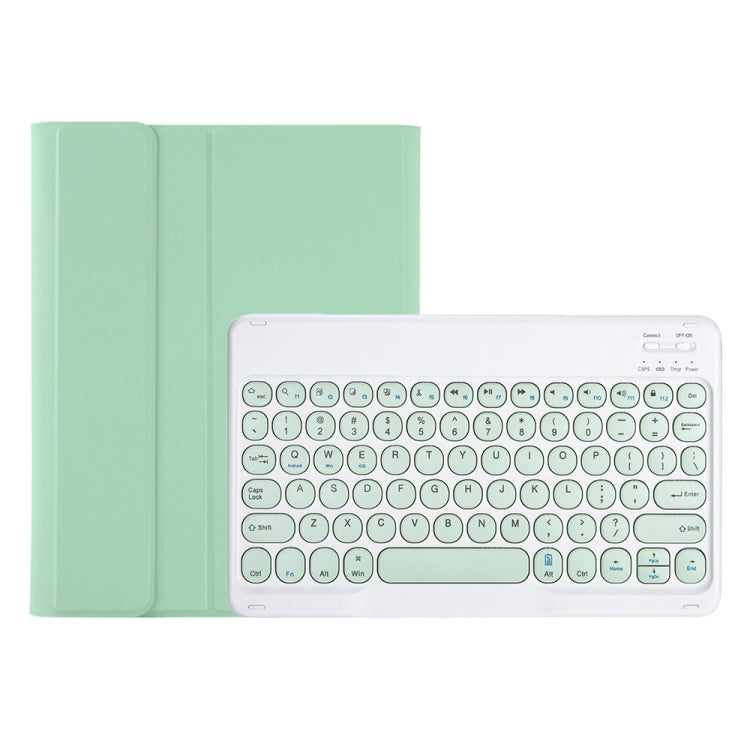 YT098B Detachable Candy Color Skin Feel Texture Round Keycap Bluetooth Keyboard Leather Case For iPad Air 4 10.9 2020 / Air 5 10.9 2022 (Light Green) - For iPad Air by PMC Jewellery | Online Shopping South Africa | PMC Jewellery