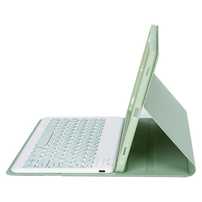 YT098B Detachable Candy Color Skin Feel Texture Round Keycap Bluetooth Keyboard Leather Case For iPad Air 4 10.9 2020 / Air 5 10.9 2022 (Light Green) - For iPad Air by PMC Jewellery | Online Shopping South Africa | PMC Jewellery