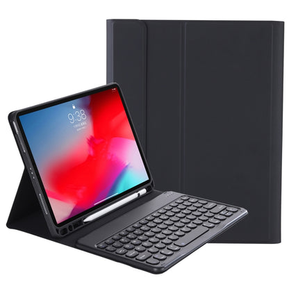 YT102B Detachable Candy Color Skin Feel Texture Round Keycap Bluetooth Keyboard Leather Case For iPad 10.2 2020 & 2019 / Air 2019 / Pro 10.5 inch(Black) - For iPad Air by PMC Jewellery | Online Shopping South Africa | PMC Jewellery