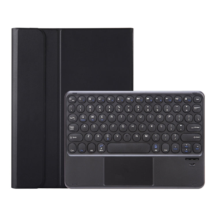 YA098B-A Detachable Lambskin Texture Round Keycap Bluetooth Keyboard Leather Tablet Case with Touch Control & Pen Slot & Stand For iPad Air 4 10.9 inch (2020) / Pro 11 inch (2020) & (2018)(Black) - Universal by PMC Jewellery | Online Shopping South Africa | PMC Jewellery