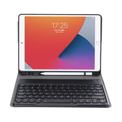 YA610B Detachable Lambskin Texture Round Keycap Bluetooth Keyboard Leather Tablet Case with Pen Slot & Stand For Samsung Galaxy Tab S6 Lite 10.4 P610 & P615 (2020)(Dark Blue) - Samsung Keyboard by PMC Jewellery | Online Shopping South Africa | PMC Jewellery