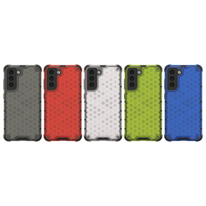 For Samsung Galaxy S21 FE Shockproof Honeycomb PC + TPU Case(Green) - Galaxy Phone Cases by PMC Jewellery | Online Shopping South Africa | PMC Jewellery | Buy Now Pay Later Mobicred