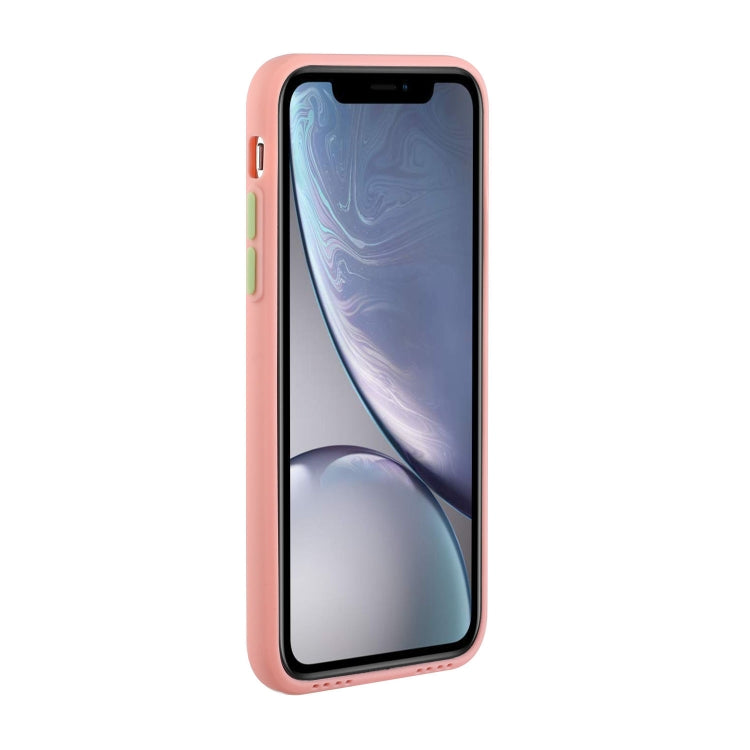 For iPhone XR Card Slot Design Shockproof TPU Protective Case(Pink) - More iPhone Cases by PMC Jewellery | Online Shopping South Africa | PMC Jewellery