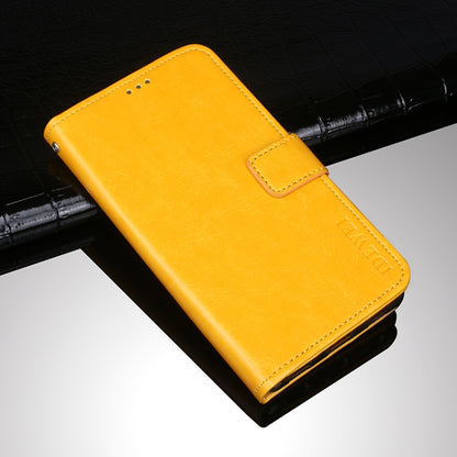 For TCL 10 5G UW idewei Crazy Horse Texture Horizontal Flip Leather Case with Holder & Card Slots & Wallet(Yellow) - More Brand by idewei | Online Shopping South Africa | PMC Jewellery | Buy Now Pay Later Mobicred