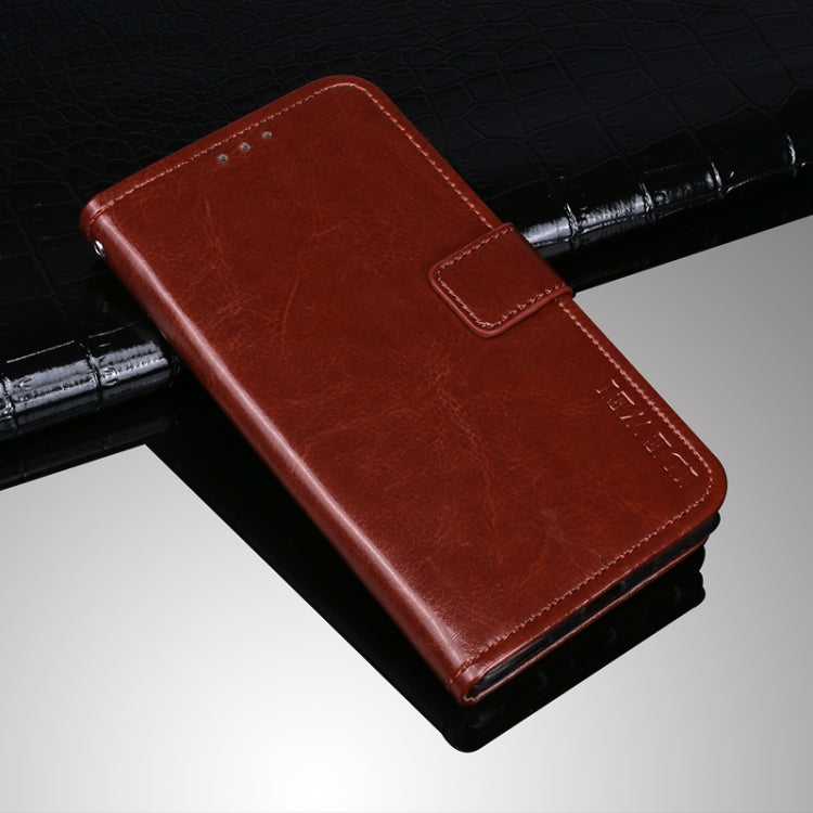 For TCL 10 5G UW idewei Crazy Horse Texture Horizontal Flip Leather Case with Holder & Card Slots & Wallet(Brown) - free shipping - PMC Jewellery - Order now!