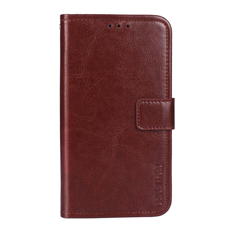 For TCL 10 5G UW idewei Crazy Horse Texture Horizontal Flip Leather Case with Holder & Card Slots & Wallet(Brown) - free shipping - PMC Jewellery - Order now!