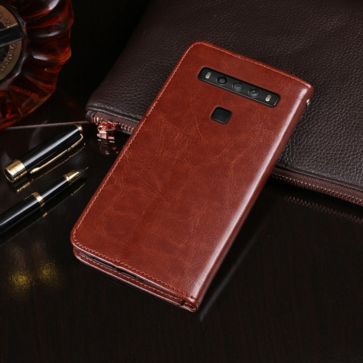 For TCL 10 5G UW idewei Crazy Horse Texture Horizontal Flip Leather Case with Holder & Card Slots & Wallet(Brown) - free shipping - PMC Jewellery - Order now!