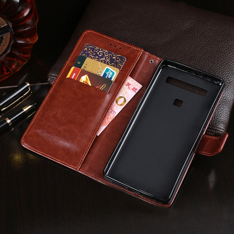 For TCL 10 5G UW idewei Crazy Horse Texture Horizontal Flip Leather Case with Holder & Card Slots & Wallet(Brown) - free shipping - PMC Jewellery - Order now!