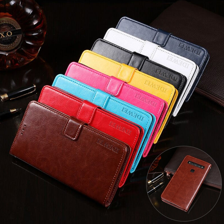 For TCL 10 5G UW idewei Crazy Horse Texture Horizontal Flip Leather Case with Holder & Card Slots & Wallet(Brown) - free shipping - PMC Jewellery - Order now!