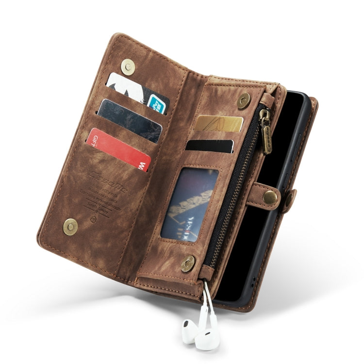 For SamsFor Samsung Galaxy S21 FE CaseMe 008 Detachable Multifunctional Flip Leather Phone Case(Brown) - Galaxy Phone Cases by CaseMe | Online Shopping South Africa | PMC Jewellery | Buy Now Pay Later Mobicred