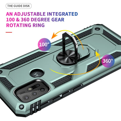 For Motorola Moto G10 / G30 Shockproof TPU + PC Protective Case with 360 Degree Rotating Holder(Green) - Motorola Cases by PMC Jewellery | Online Shopping South Africa | PMC Jewellery | Buy Now Pay Later Mobicred