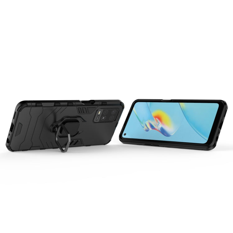 For OPPO A54 4G Shockproof PC + TPU Protective Case with Magnetic Ring Holder(Black) - OPPO Cases by PMC TechLife | Online Shopping South Africa | PMC TechLife | Buy Now Pay Later Mobicred