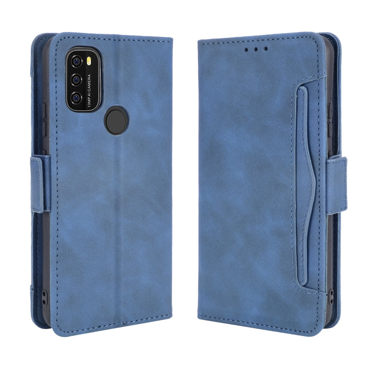 For Blackview A70 (2021) Skin Feel Calf Pattern Horizontal Flip Leather Case with Holder & Card Slots & Photo Frame(Blue) - More Brand by PMC Jewellery | Online Shopping South Africa | PMC Jewellery | Buy Now Pay Later Mobicred